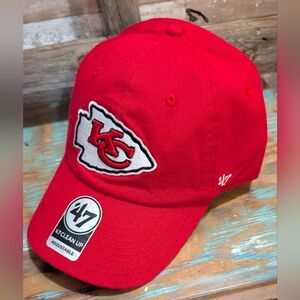NWT 47 Clean Up Adjustable NFL Kansas City Chiefs Red Baseball Cap